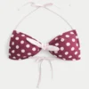 Top de bikini bandeau cu legătură în față Top de bikini bandeau cu legătură în față