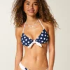 Top de bikini bandeau cu legătură în față Top de bikini bandeau cu legătură în față