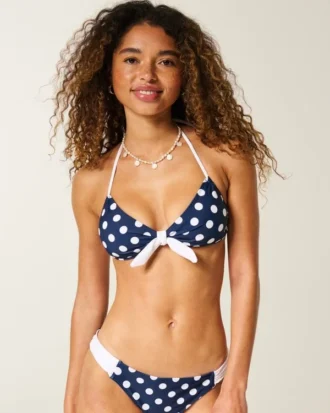 Top de bikini bandeau cu legătură în față