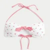 Top de bikini bandeau cu legătură în față Top de bikini bandeau cu legătură în față