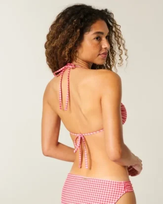 Top de bikini bandeau cu legătură în față