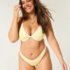 Top de bikini cu sârmă și decolteu adânc, cu nervuri Top de bikini cu sârmă și decolteu adânc, cu nervuri
