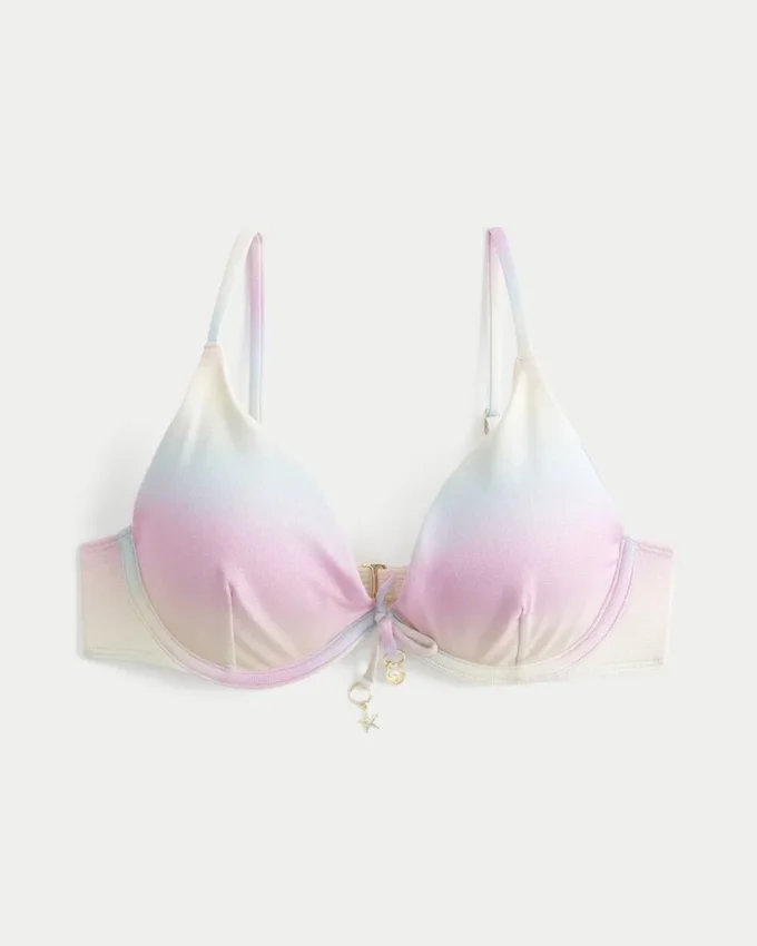 Top de bikini cu sârmă și strălucire Top de bikini cu sârmă și strălucire