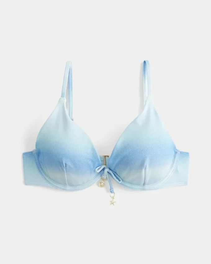 Top de bikini cu sârmă și strălucire Top de bikini cu sârmă și strălucire