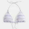 Top de bikini triunghiular cu bretele și smocuri Top de bikini triunghiular cu bretele și smocuri