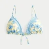 Top de bikini triunghiular cu margini volanate Top de bikini triunghiular cu margini volanate