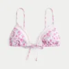 Top de bikini triunghiular cu margini volanate Top de bikini triunghiular cu margini volanate