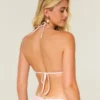 Top de bikini triunghiular cu paiete în stil croșetat Top de bikini triunghiular cu paiete în stil croșetat