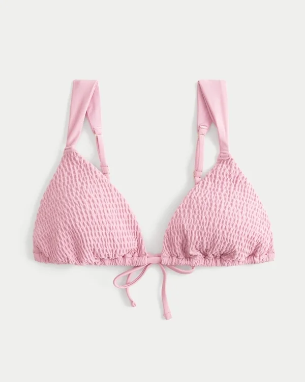 Top de bikini triunghiular cu smocuri peste umăr Top de bikini triunghiular cu smocuri peste umăr