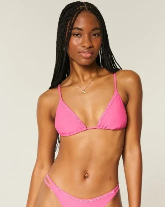 Top de bikini triunghiular decorat