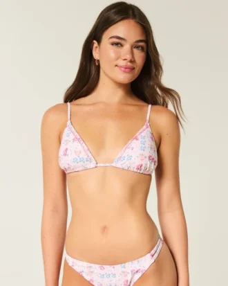 Top de bikini triunghiular decorat