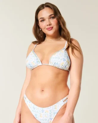 Top de bikini triunghiular decorat