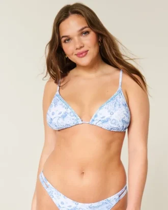Top de bikini triunghiular decorat