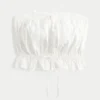 Top tubular fără bretele, cu inserție din dantelă Top tubular fără bretele, cu inserție din dantelă