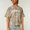 Tricou baggy, greu, scurt, cu imprimeu camuflaj Dodge Tricou baggy, greu, scurt, cu imprimeu camuflaj Dodge