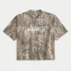 Tricou baggy, greu, scurt, cu imprimeu camuflaj Dodge Tricou baggy, greu, scurt, cu imprimeu camuflaj Dodge