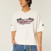 Tricou baggy, greu, scurt, cu imprimeu Chevrolet Tricou baggy, greu, scurt, cu imprimeu Chevrolet