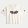Tricou baggy, greu, scurt, cu imprimeu Chevrolet Tricou baggy, greu, scurt, cu imprimeu Chevrolet