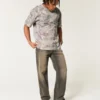 Tricou boxy din material gros, cu imprimeu camuflaj Tricou boxy din material gros, cu imprimeu camuflaj