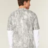 Tricou boxy din material gros, cu imprimeu camuflaj Tricou boxy din material gros, cu imprimeu camuflaj