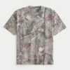 Tricou boxy din material gros, cu imprimeu camuflaj Tricou boxy din material gros, cu imprimeu camuflaj