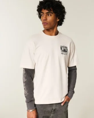 Tricou boxy greu Dodge Challenger SRT Hellcat cu imprimeu grafic