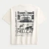 Tricou boxy greu Dodge Challenger SRT Hellcat cu imprimeu grafic Tricou boxy greu Dodge Challenger SRT Hellcat cu imprimeu grafic