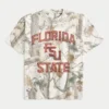 Tricou camuflat cu imprimeu Florida State University Seminoles, croi drept, gros Tricou camuflat cu imprimeu Florida State University Seminoles, croi drept, gros