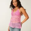 Tricou croșetat cu spate înotător Tricou croșetat cu spate înotător