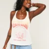 Tricou cu bretele împletite și imprimeu Desert Sound