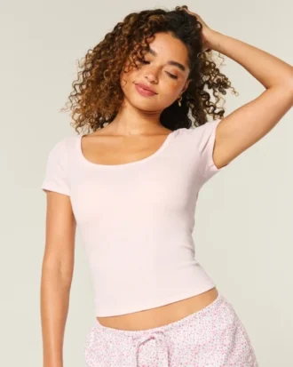 Tricou cu gât rotund