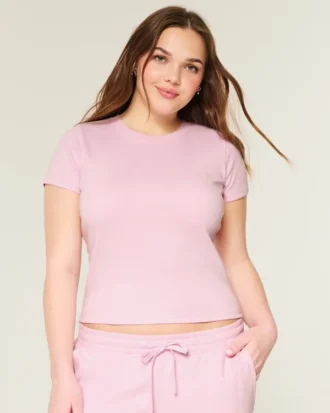 Tricou cu guler rotund