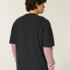 Tricou cu guler rotund, croi drept, gros, cu logo mic Tricou cu guler rotund, croi drept, gros, cu logo mic