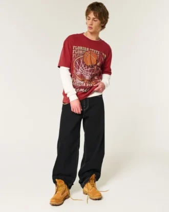 Tricou cu imprimeu Boxy Florida State University Tricou cu imprimeu Boxy Florida State University