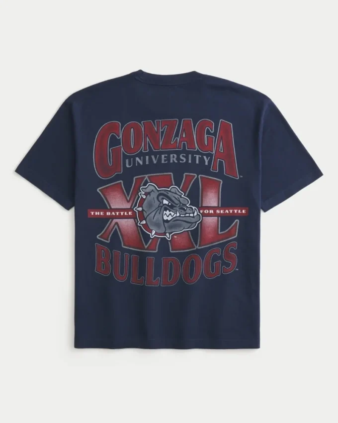 Tricou cu imprimeu Boxy Gonzaga University Bulldogs Tricou cu imprimeu Boxy Gonzaga University Bulldogs