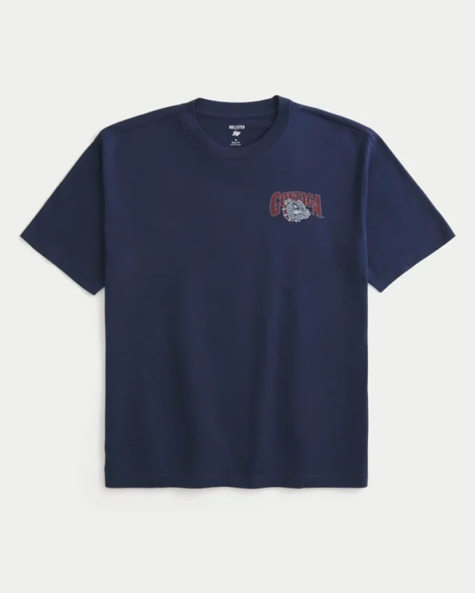 Tricou cu imprimeu Boxy Gonzaga University Bulldogs Tricou cu imprimeu Boxy Gonzaga University Bulldogs