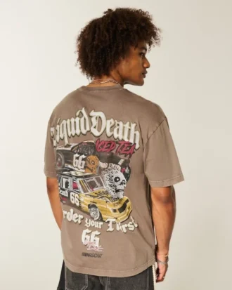 Tricou cu imprimeu Boxy NASCAR Liquid Death Tricou cu imprimeu Boxy NASCAR Liquid Death