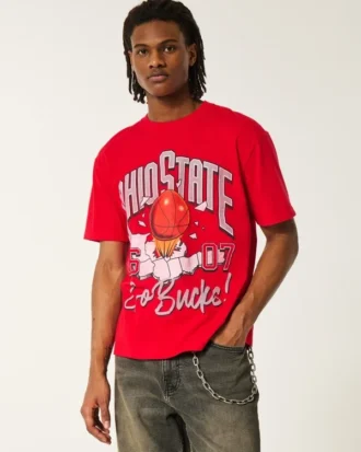 Tricou cu imprimeu Boxy Ohio State Buckeyes