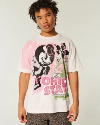 Tricou cu imprimeu Boxy Ohio State Buckeyes
