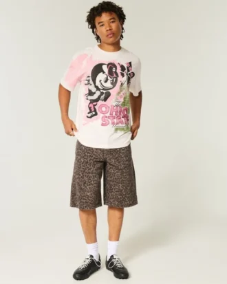 Tricou cu imprimeu Boxy Ohio State Buckeyes