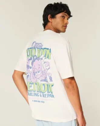Tricou cu imprimeu Boxy Otto’s Auto Body