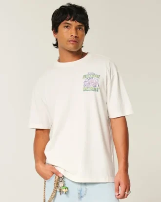 Tricou cu imprimeu Boxy Otto’s Auto Body