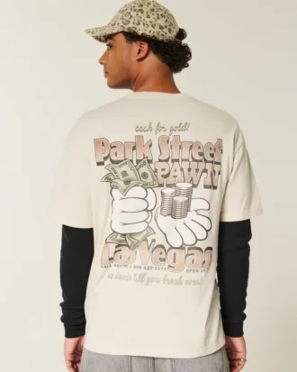 Tricou cu imprimeu Boxy Park Street Pawn