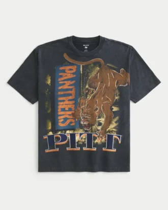 Tricou cu imprimeu Boxy Pitt Panthers