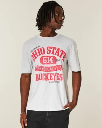 Tricou cu imprimeu Boxy The Ohio State University Buckeyes Tricou cu imprimeu Boxy The Ohio State University Buckeyes