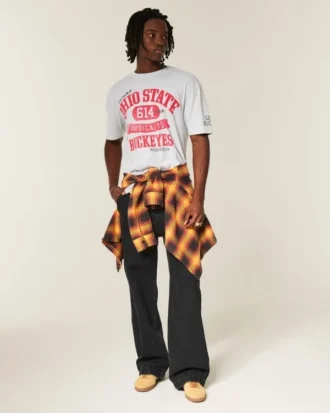 Tricou cu imprimeu Boxy The Ohio State University Buckeyes Tricou cu imprimeu Boxy The Ohio State University Buckeyes