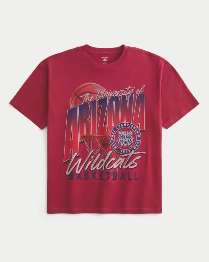 Tricou cu imprimeu Boxy University of Arizona Wildcats