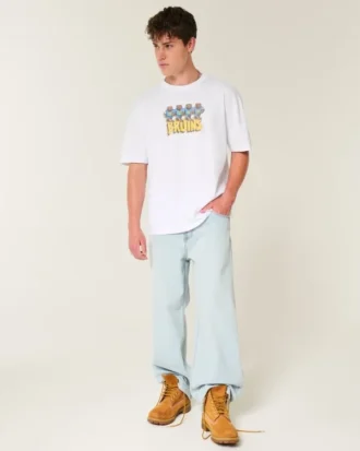 Tricou cu imprimeu Boxy University of California, Los Angeles, Bruins