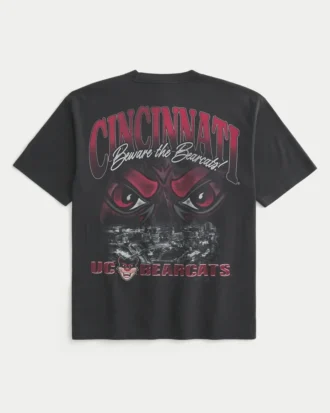 Tricou cu imprimeu Boxy University of Cincinnati Bearcats