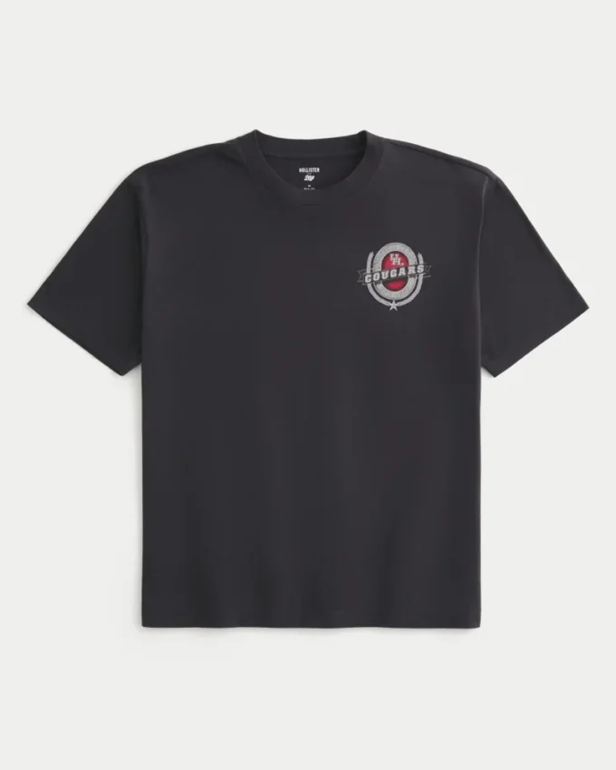 Tricou cu imprimeu Boxy University of Houston Cougars Tricou cu imprimeu Boxy University of Houston Cougars